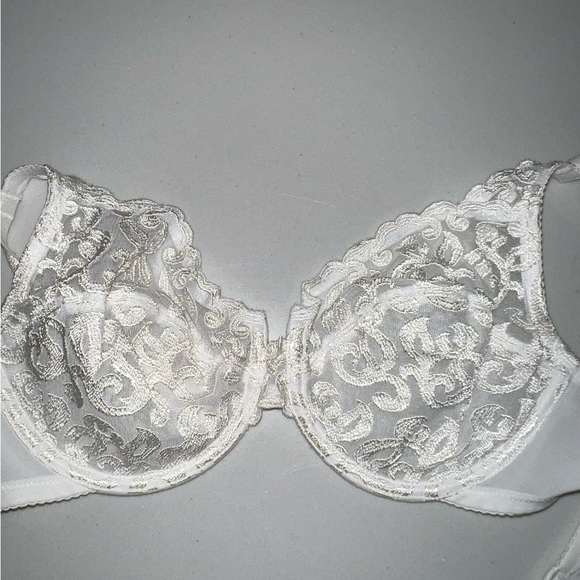 Wacoal Arabesque Underwire Bra Bundle (2) Black and White Size 32 D Semi Sheer - Picture 5 of 13